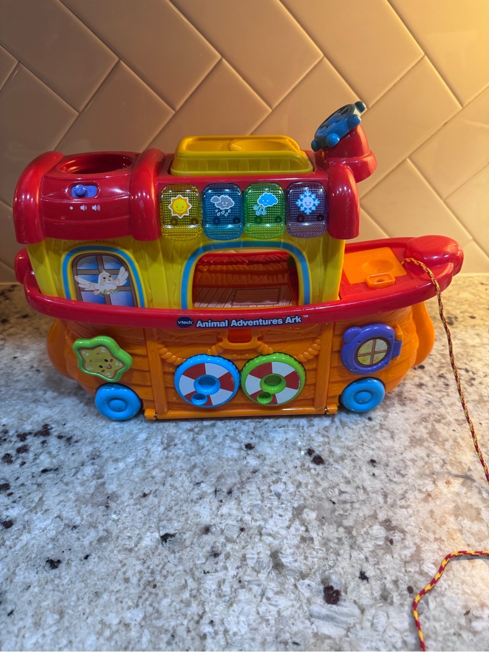 Vtech Animal Adventures Ark - Red, Yellow & Orange Interactive Boat Toy-WORKS